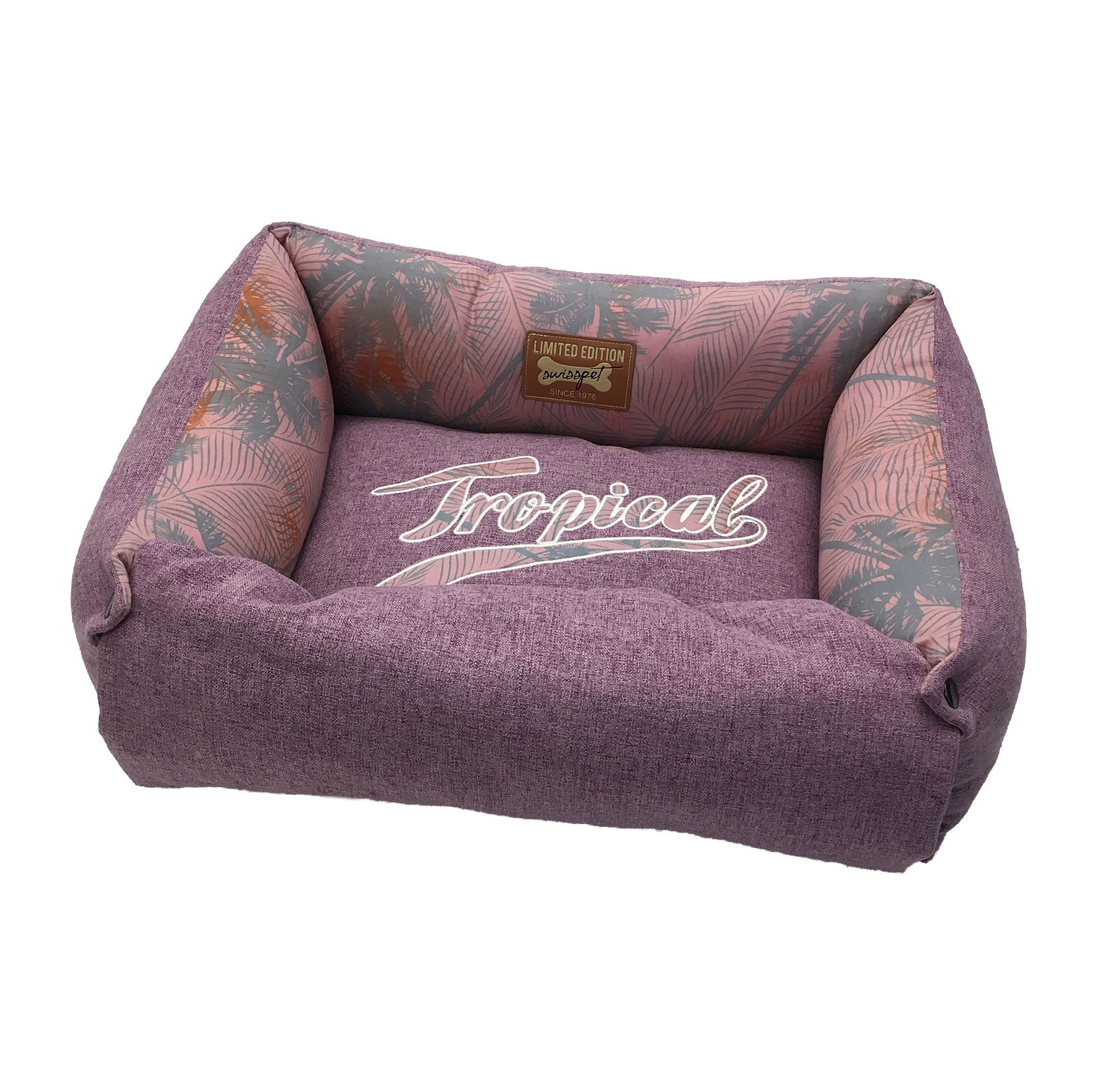 swisspet Hunde- & Katzenbett Tropical S, lila, 50x40x15cm