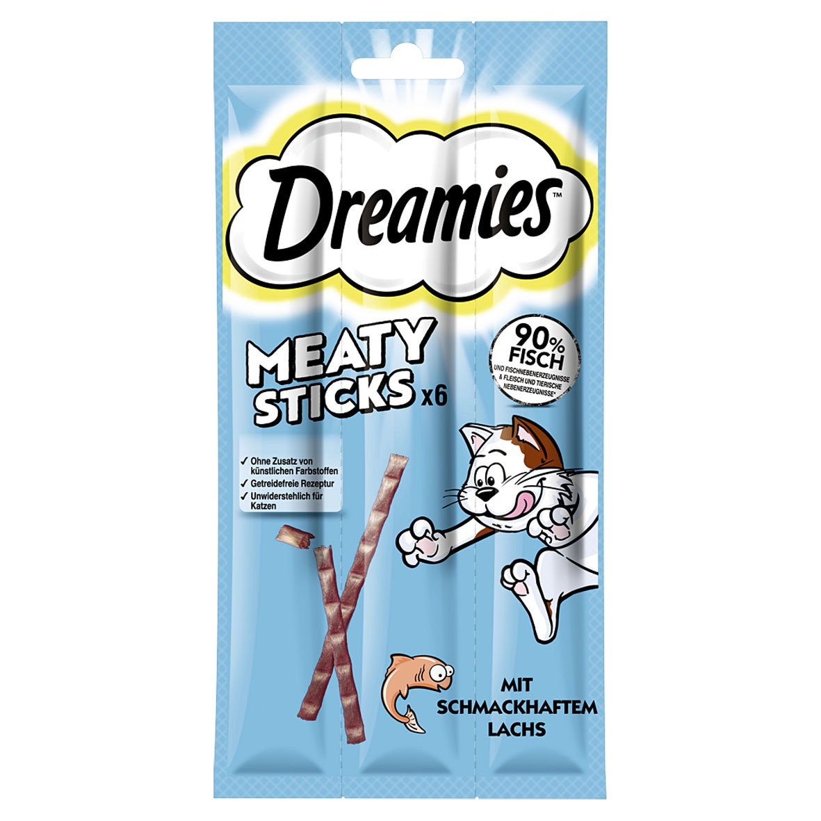 Dreamies Meaty Sticks mit Lachs, 6x5g