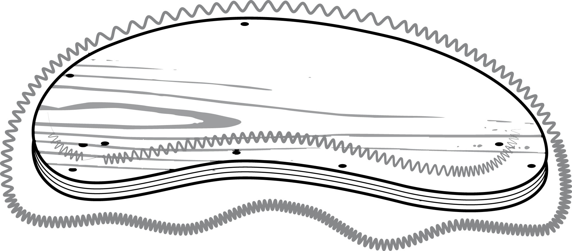SP Living, podio per rene, 75x45x1.5 cm