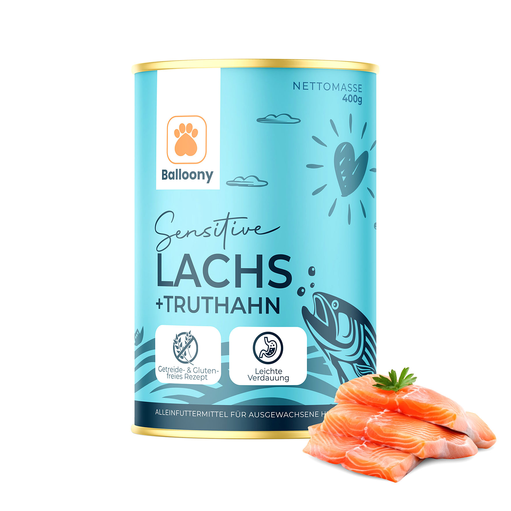 Balloony Sensitive Lachs & Truthahn 400g