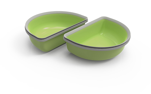 SureFeed Halb-Schalen-Set für Connect grün