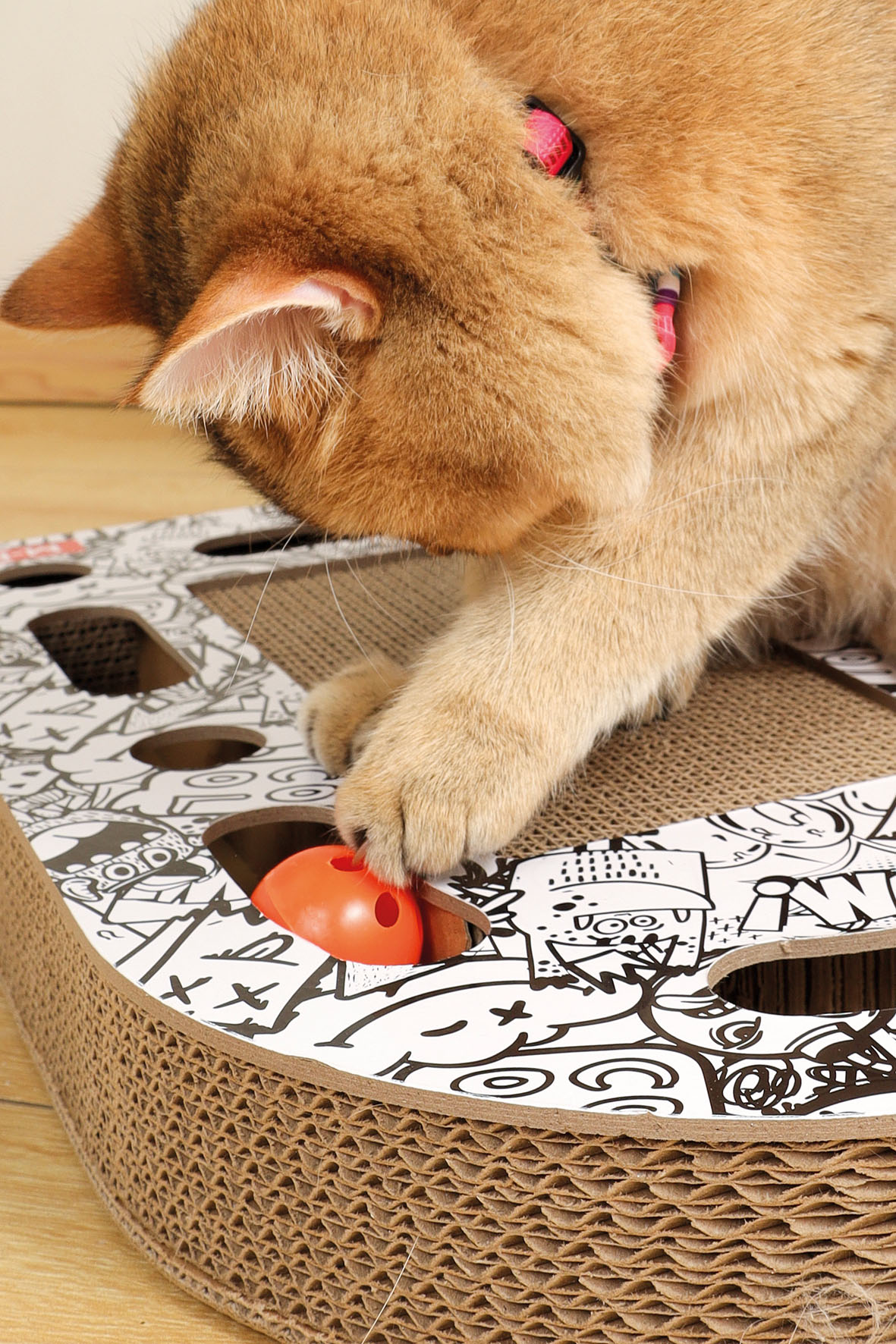 M-Pets Kratzbogen, schwarz & weiss, 50x30x6cm