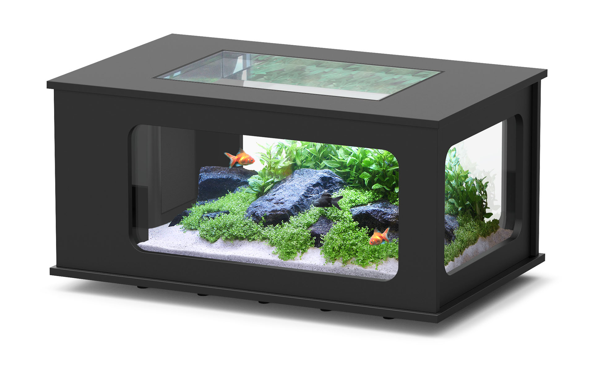 Aquatlantis Aquarium Aquatable schwarz