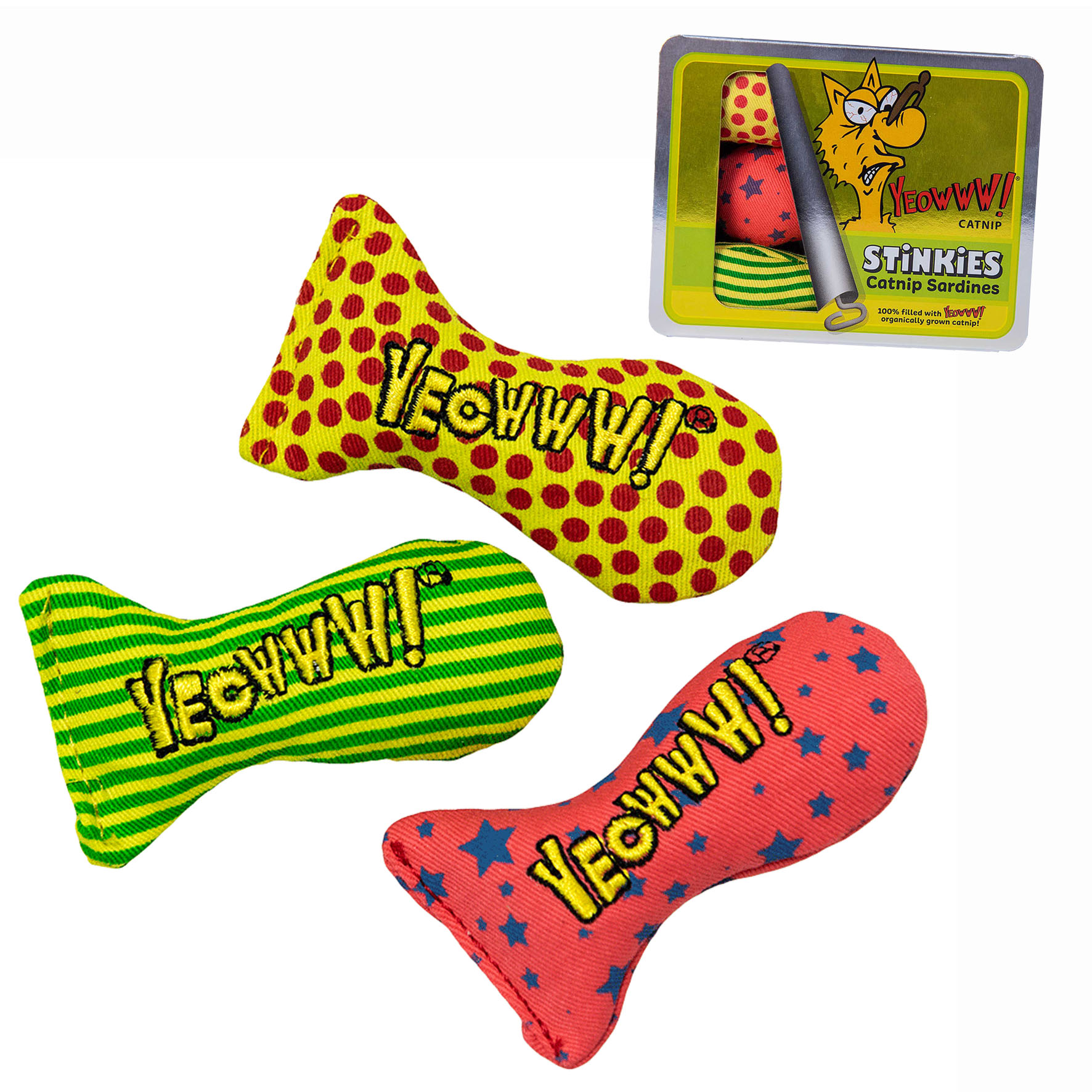 Yeowww Stinkies Sardines 7,5 cm – 3 Stk.