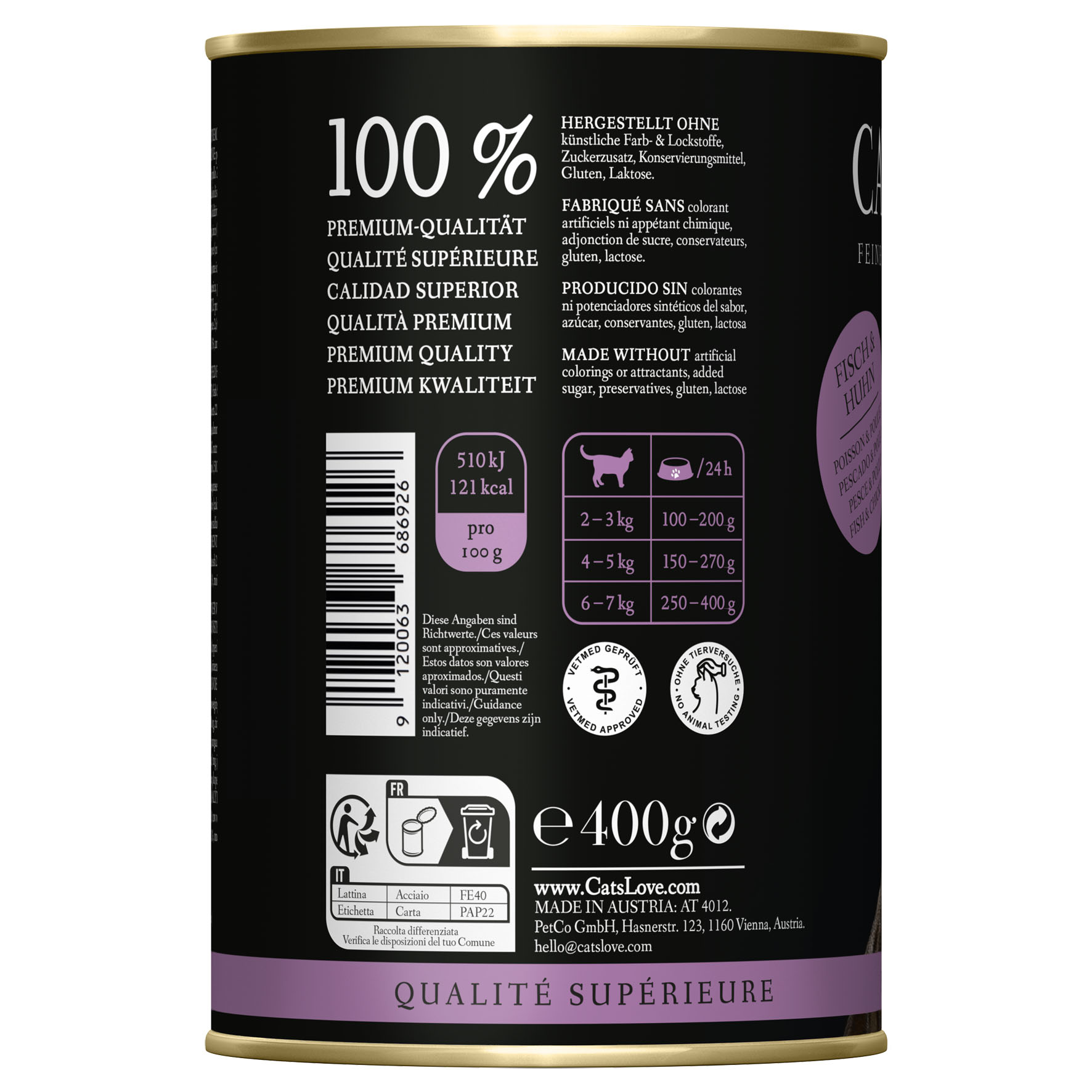 Cat‘s Love, Adult, Fisch & Huhn, 400g