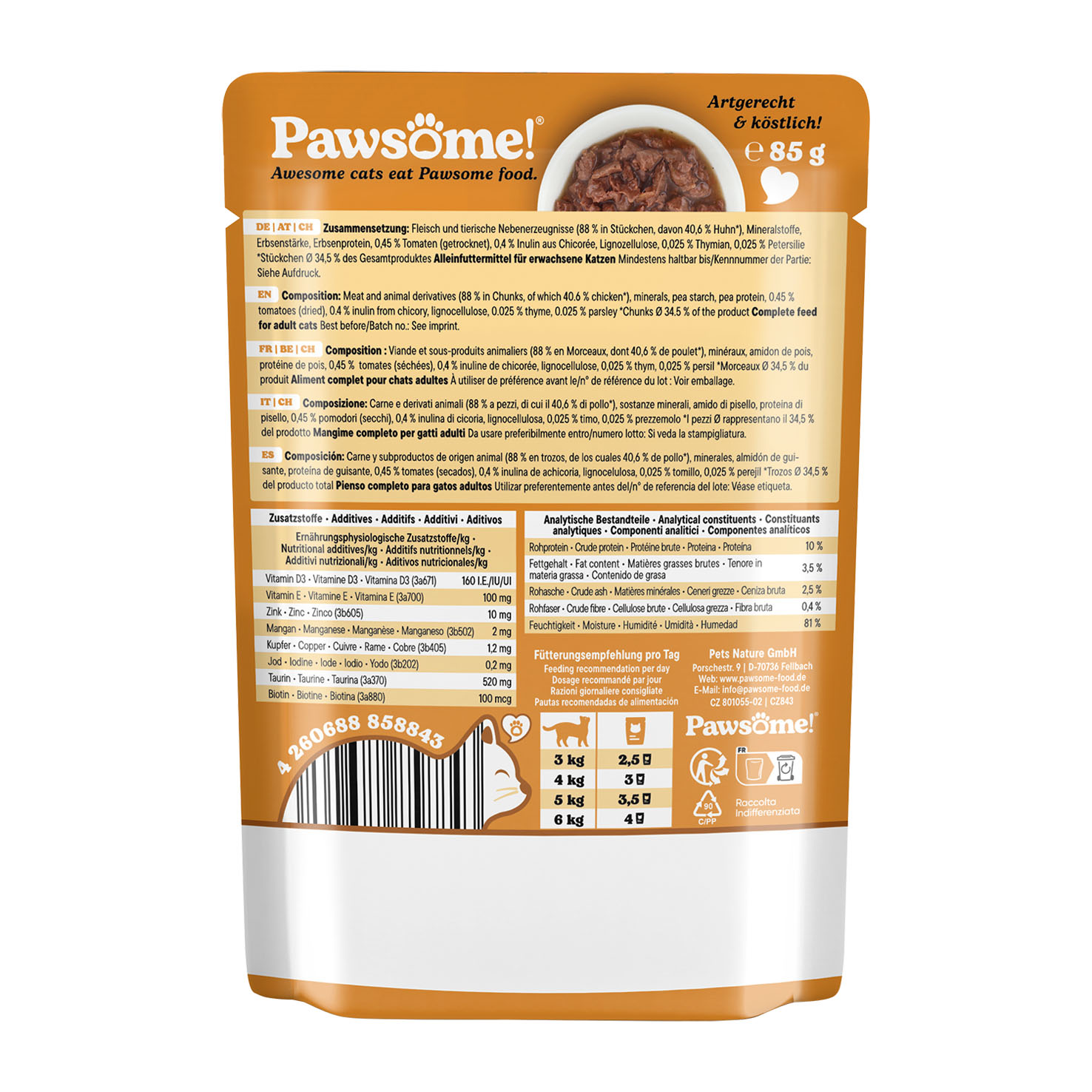 Pawsome Adult Huhn 85g