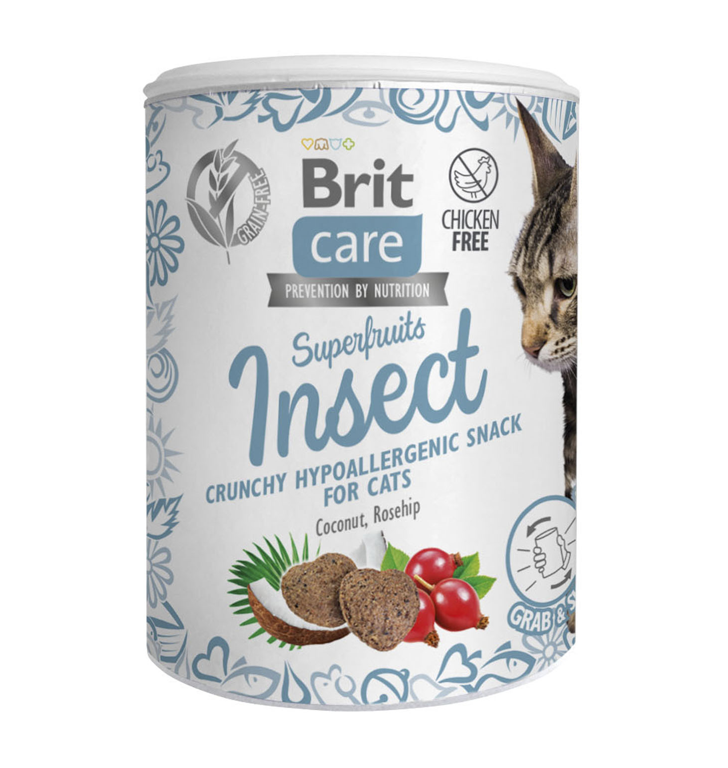 Brit Care Snack Superfruits aux insectes - Friandises pour chats, 100 g