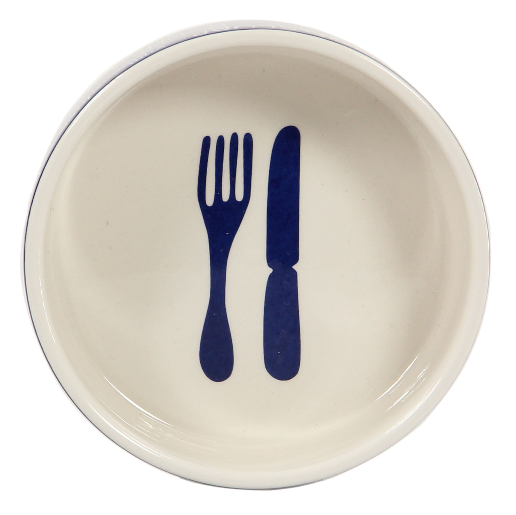 swisspet écuelle en céramique H2O, bleu/beige, M ø 15.1x6cm, 500ml