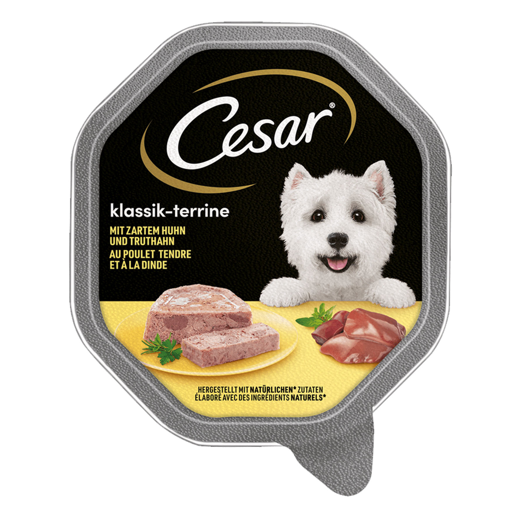 Cesar Klassik Terrine Poulet & Dinde aliment humide pour chiens, 150 g