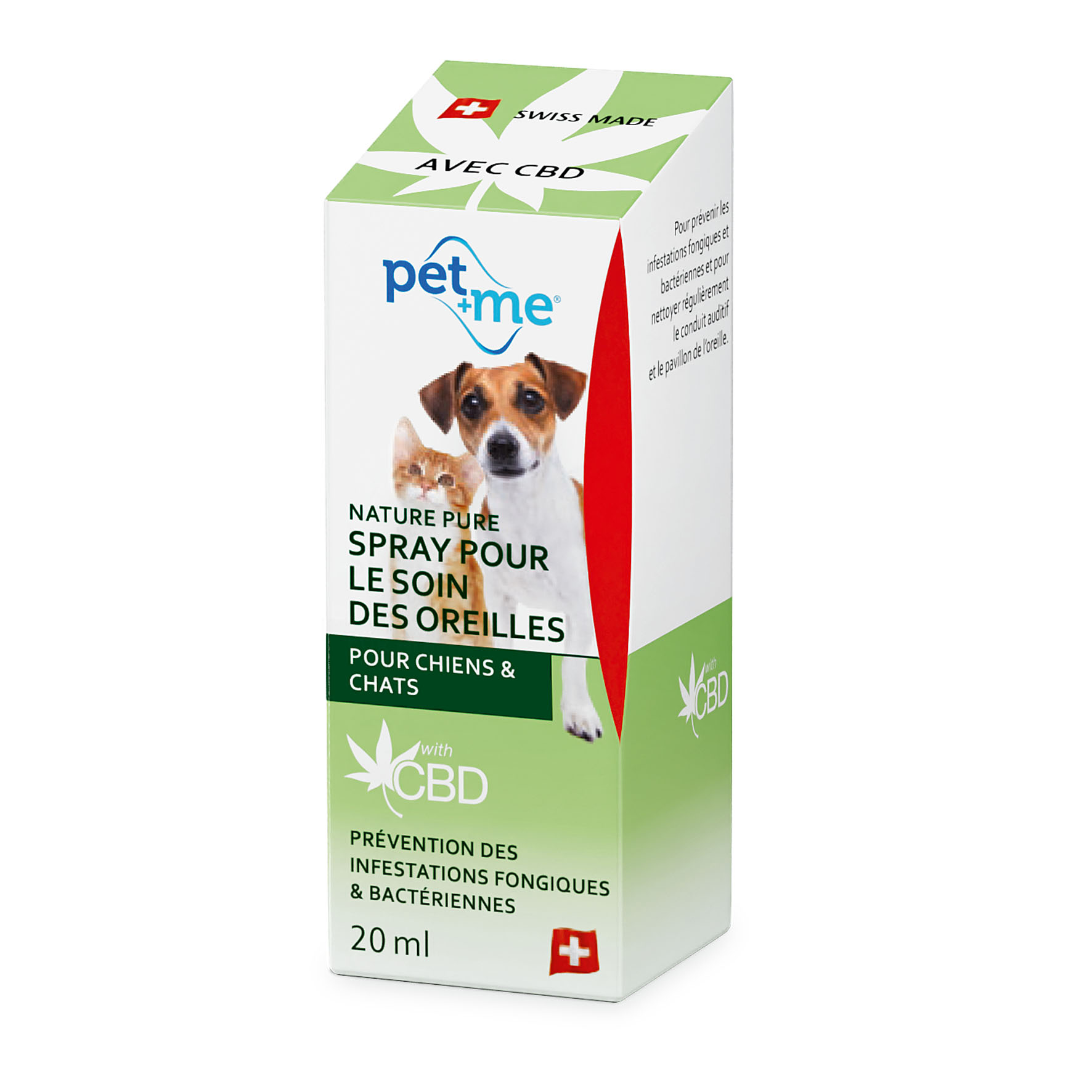 pet+me Ohrenpflege-Spary auf natürlicher Hanfbasis FR