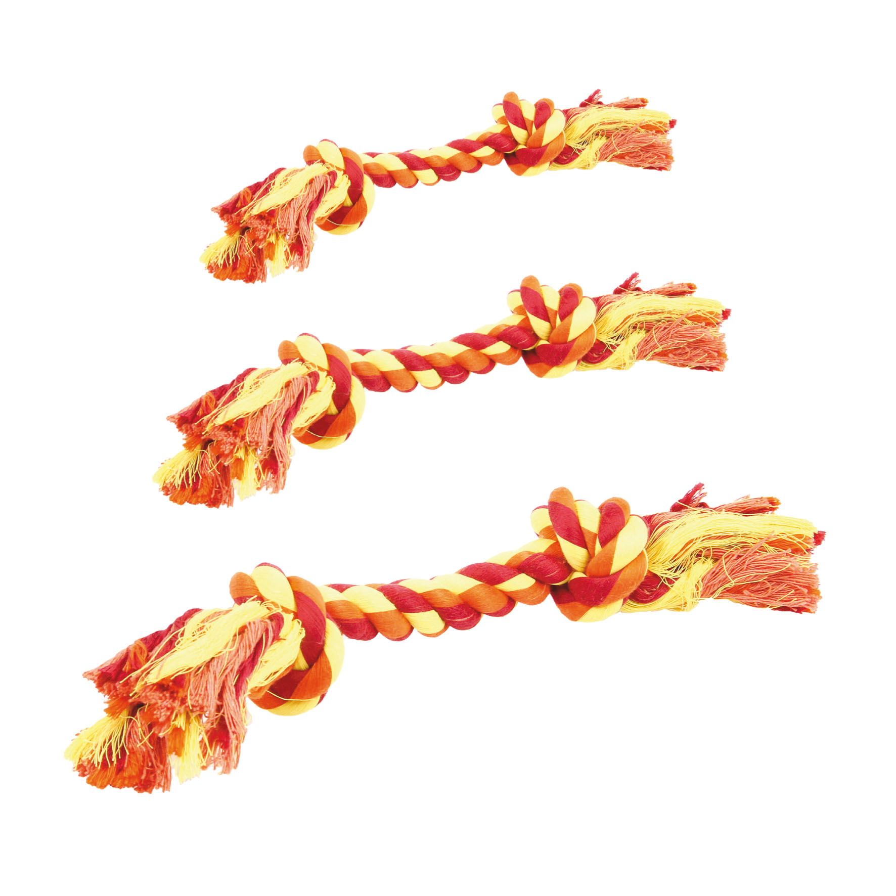 swisspet Dental-Seil mit 2 Knoten, orange