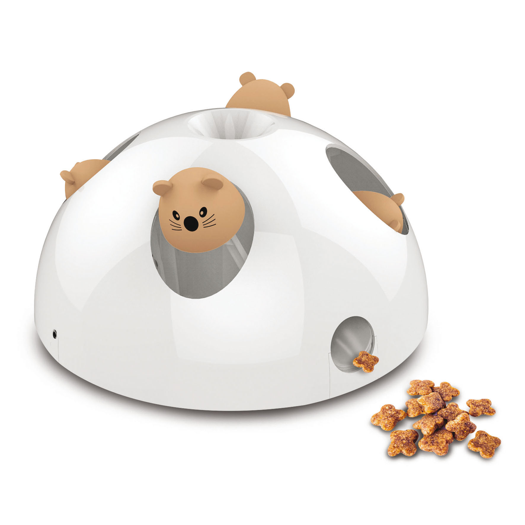 M-Pets Jouet pour chats “Catch the Mouse”, blanc, 26x26x16cm