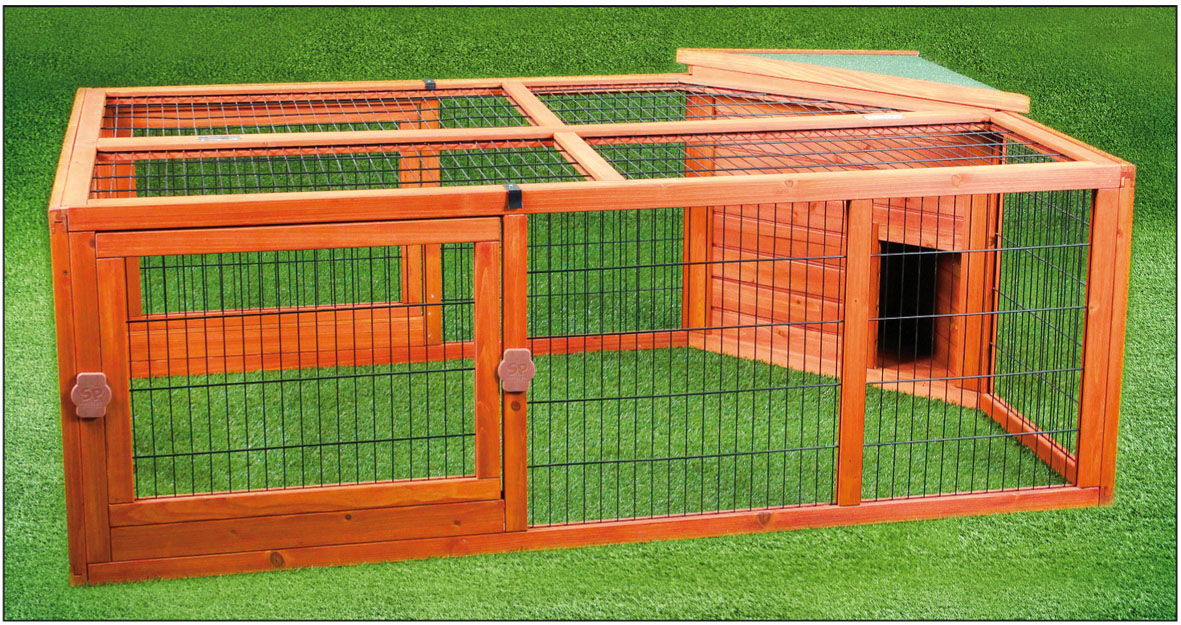 swisspet recinto all’aperto con casetta angolare Rima