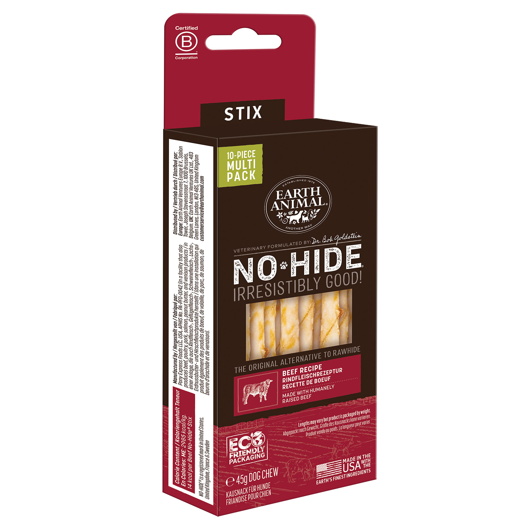No-Hide Chew, STIX, 10 pz., 18,5 cm