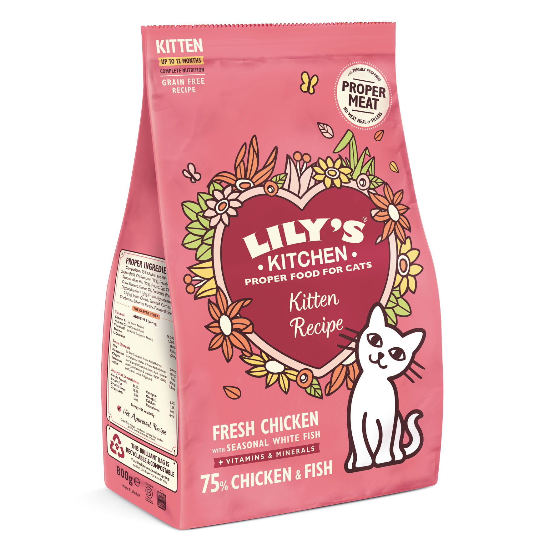 Lily's Kitchen Cat Kitten Huhn & Fisch, 800g Lily's Kitchen Cat Kitten Huhn & Fisch, 800g