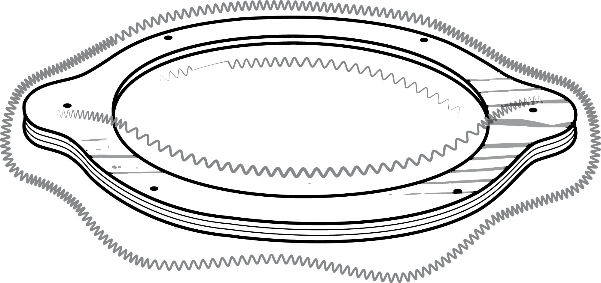 SP Living, Ellipse mit Mulde, ohne Fell