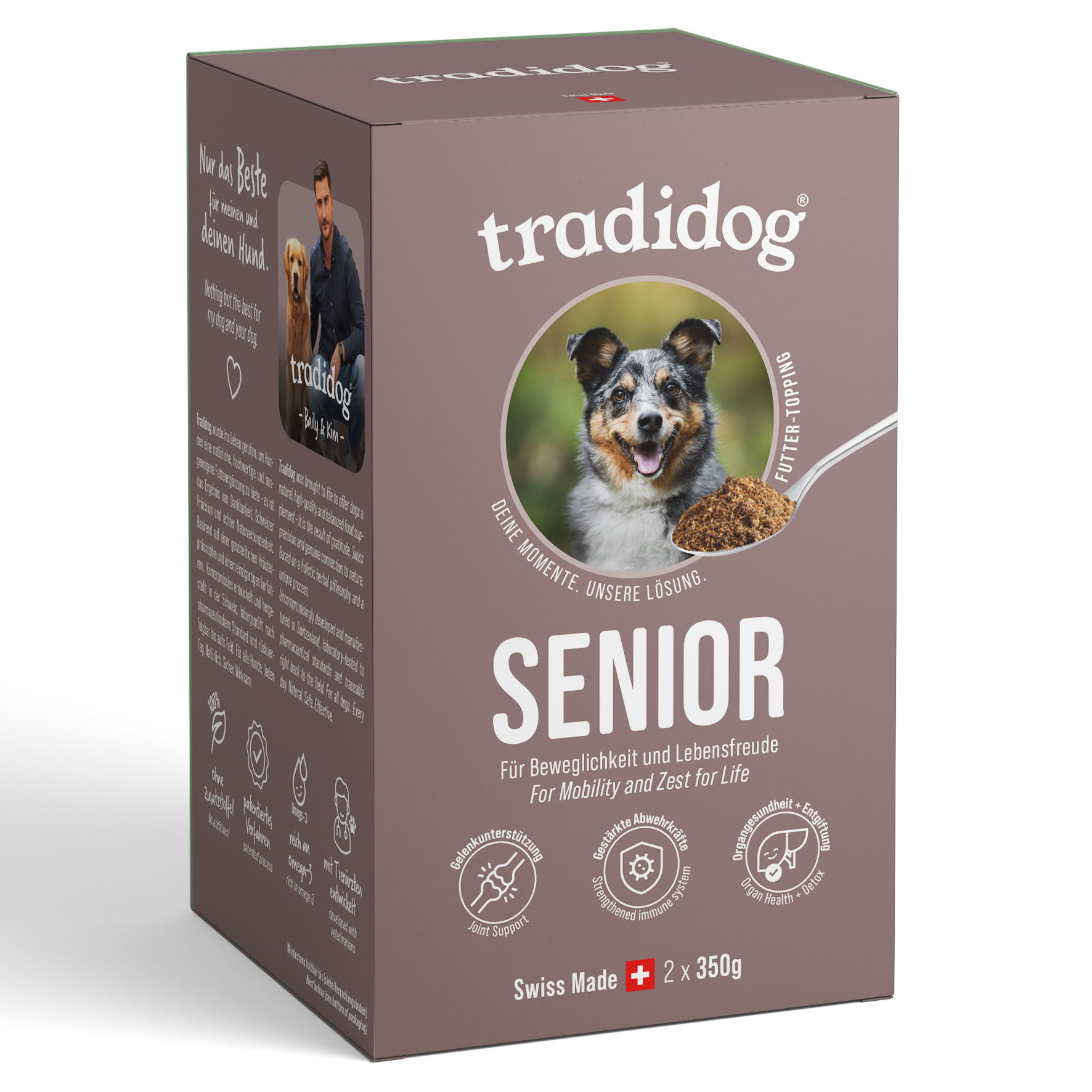 tradidog SENIOR – Futtertopping für mehr Energie & Leichtigkeit, 700g