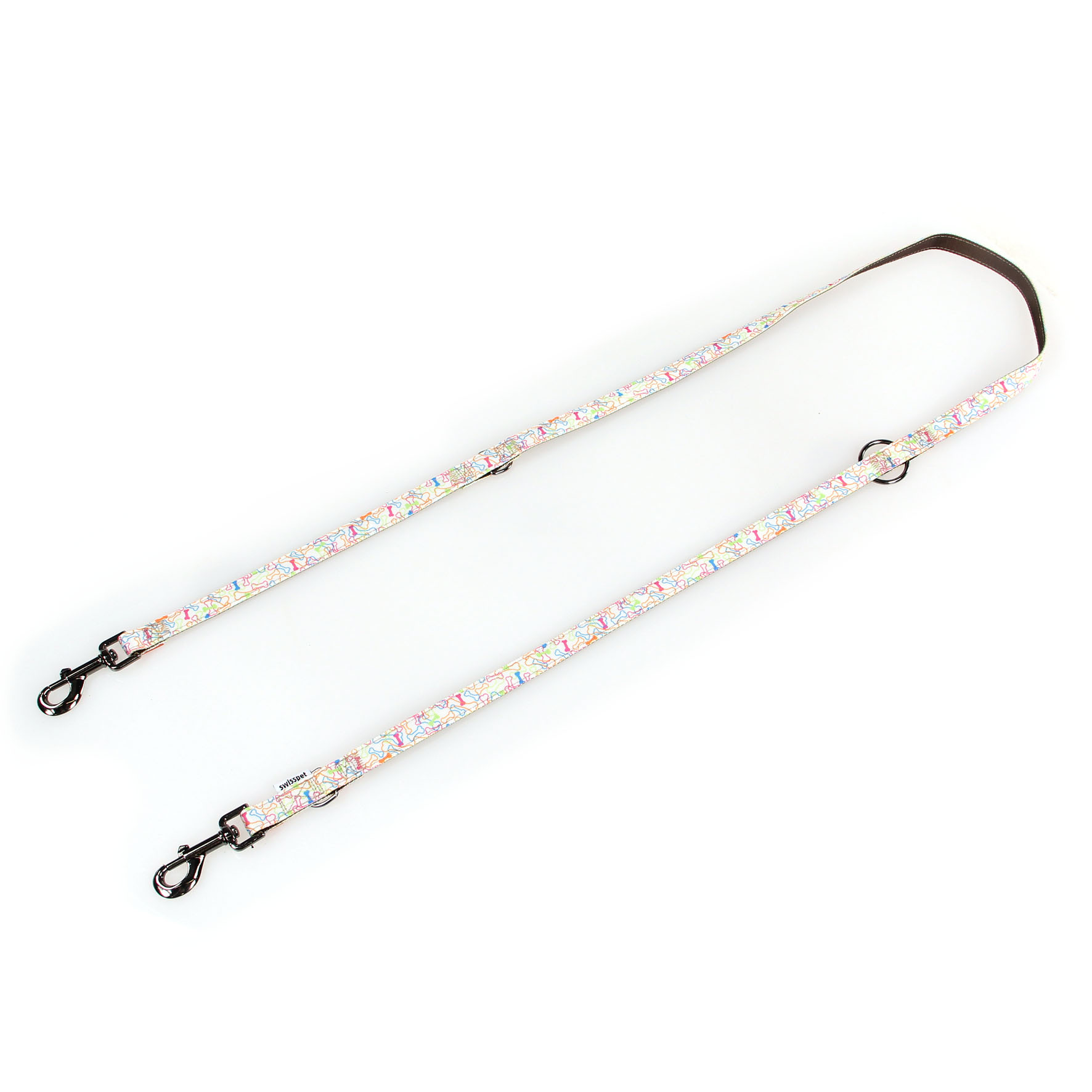 Trendline laisse Smuffy Bones, blanc, 25mm/180cm