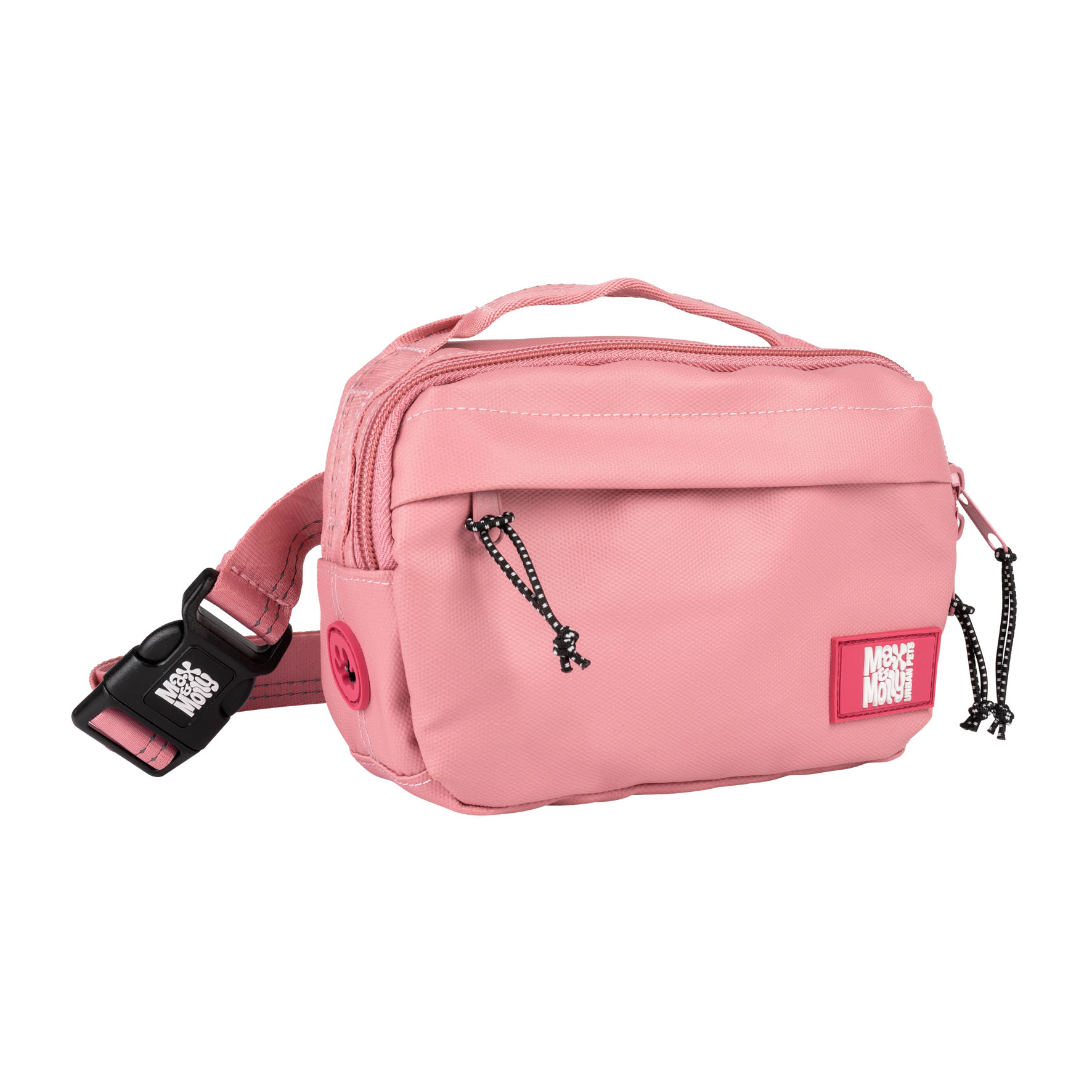 Max&Moll Hundetasche Matrix 2.0 rosa, L:18cm H:12cm B:6cm, Gürtel 140cm