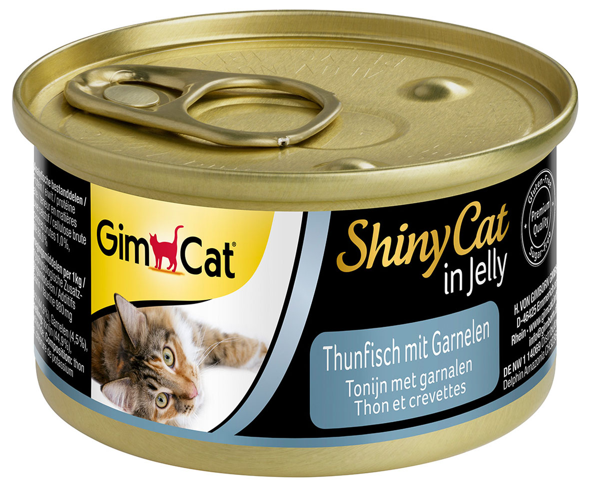 GimCat ShinyCat thon & crevettes, 70g