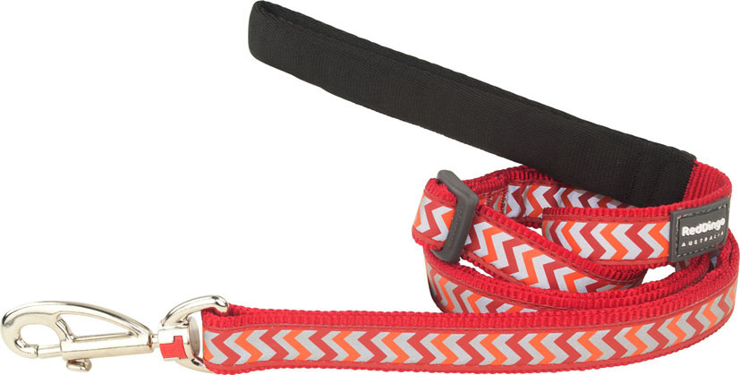 RedDingo Leine Reflective Ziggy Rot