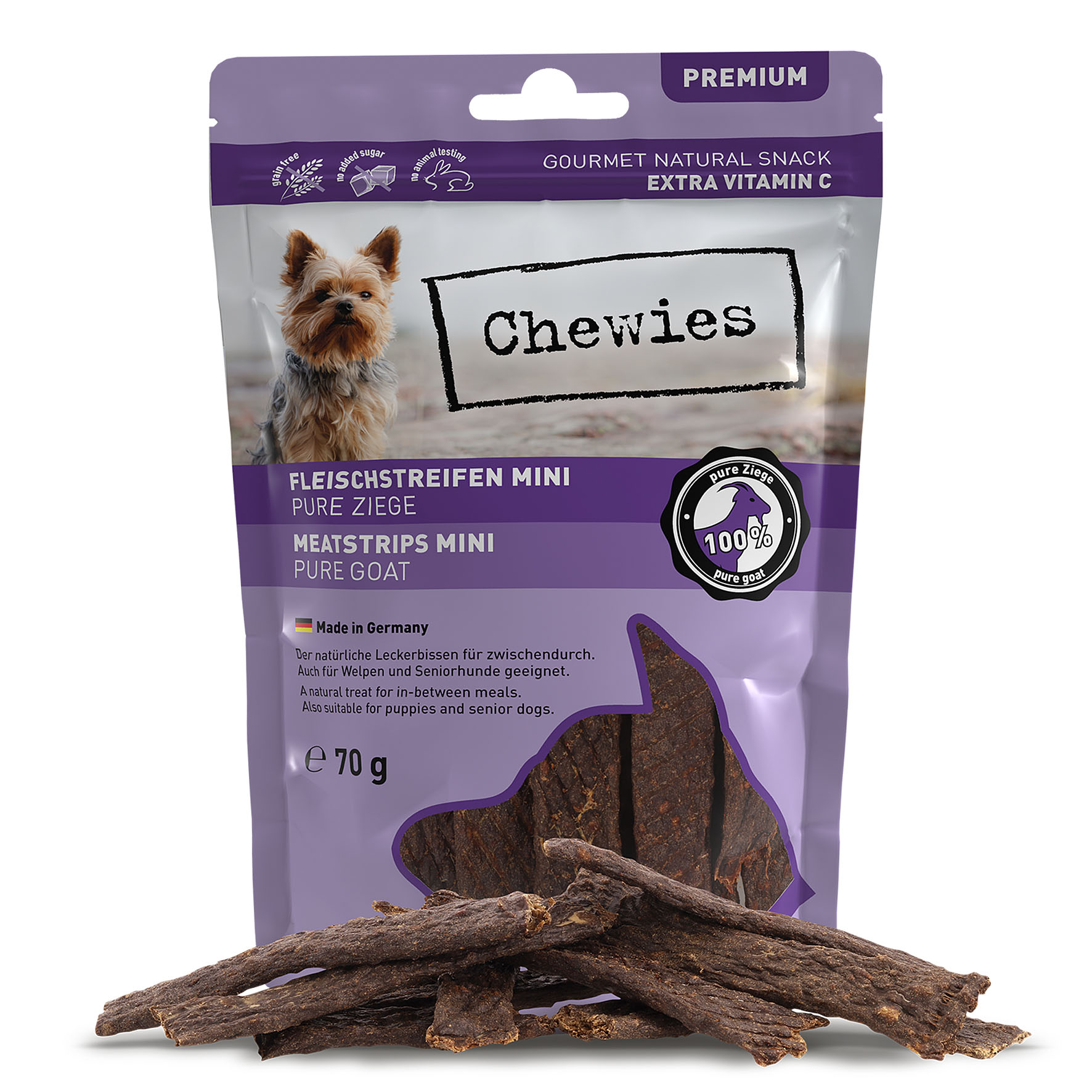 Chewies Fleischs. Mini Ziege 70g