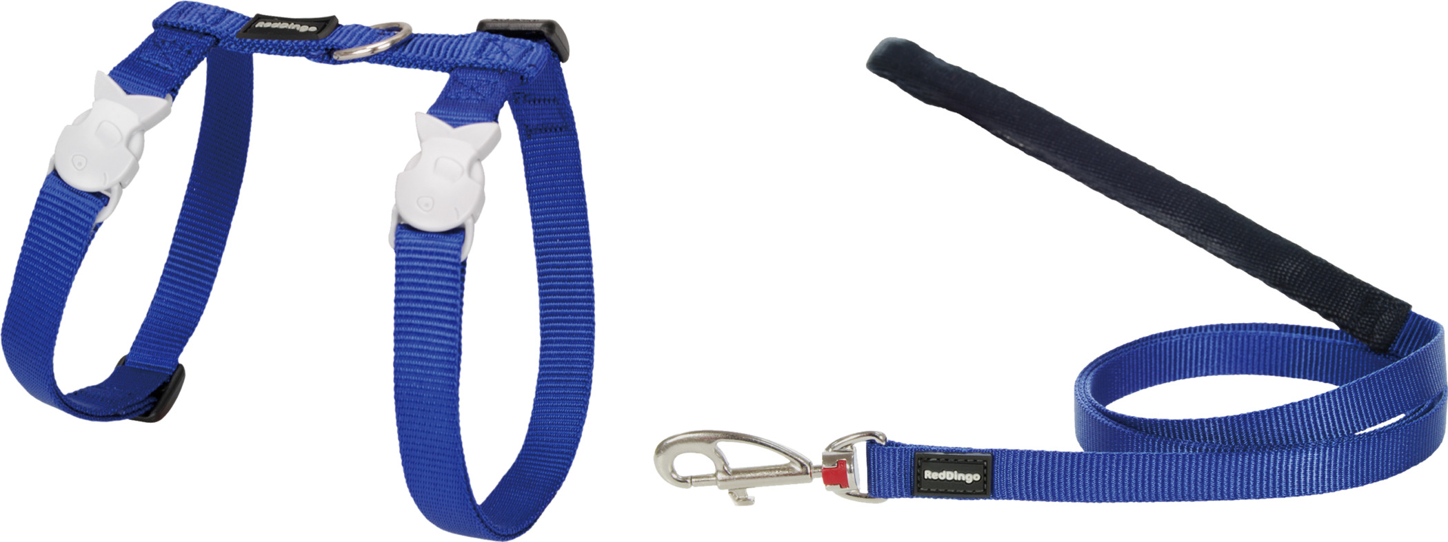 RedDingo Geschirr und Leine Classic Plain Dunkelblau - XS