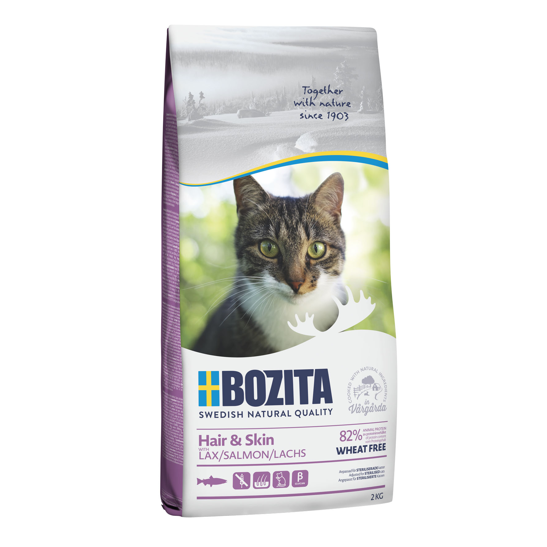 Bozita Hair & Skin Wheat free Salmon, 2kg