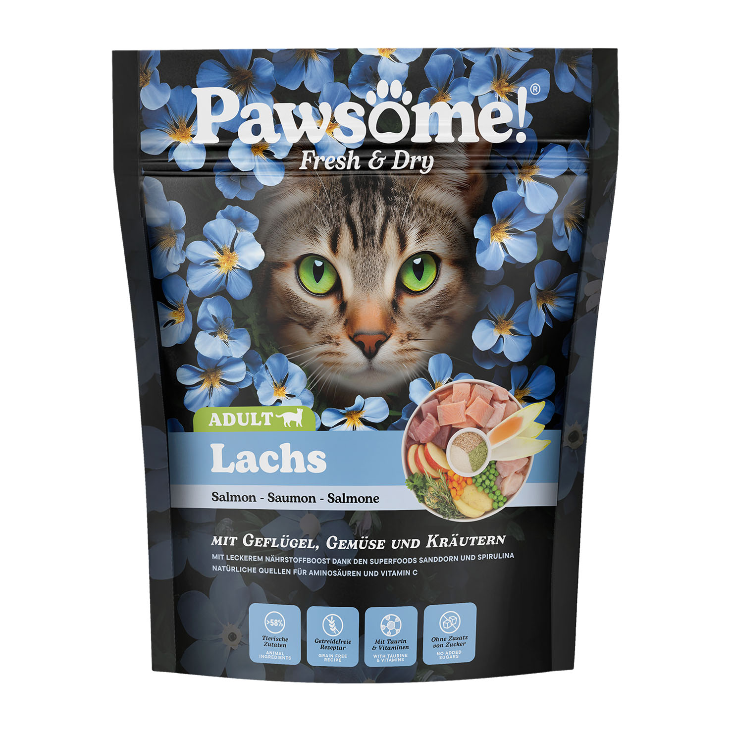 Pawsome! Fresh & Dry Adult Lachs 750g
