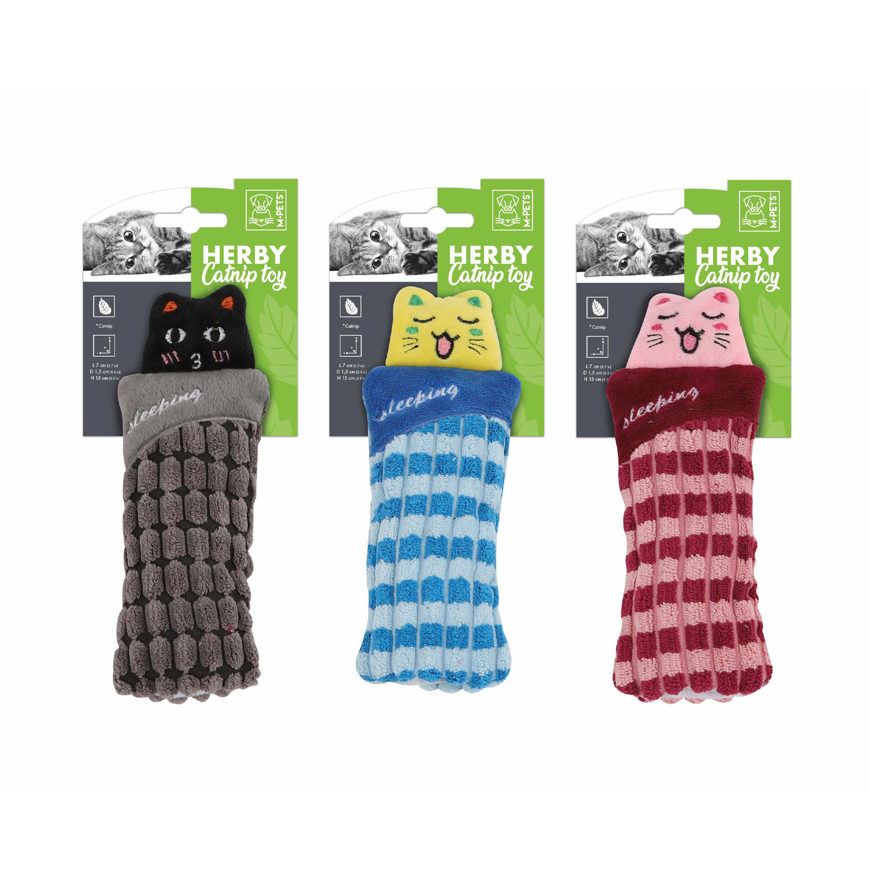 M-Pets Katzenspielzeug Katze, 7x1,5x15cm