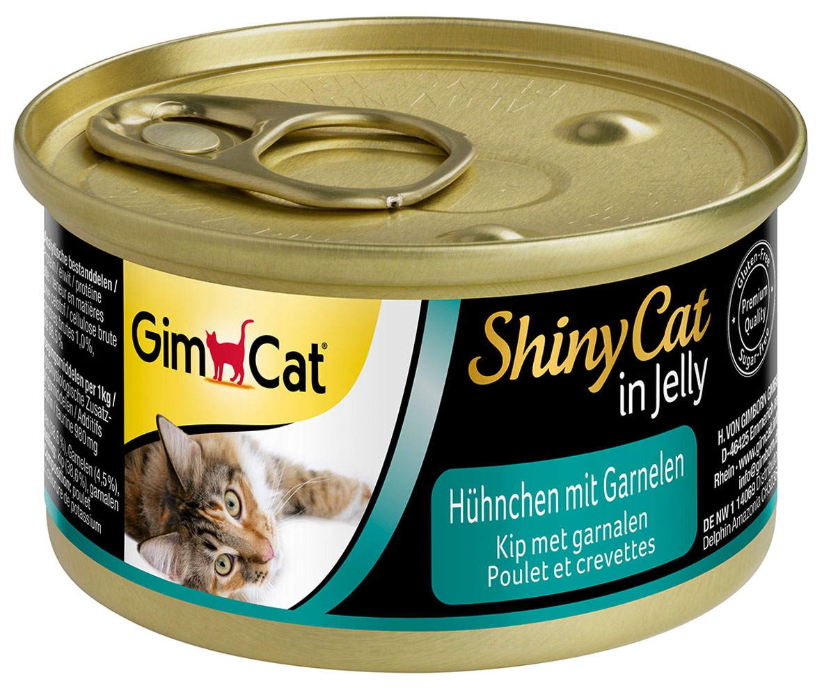 GimCat ShinyCat Hühnchen &amp; Garnelen, 70g