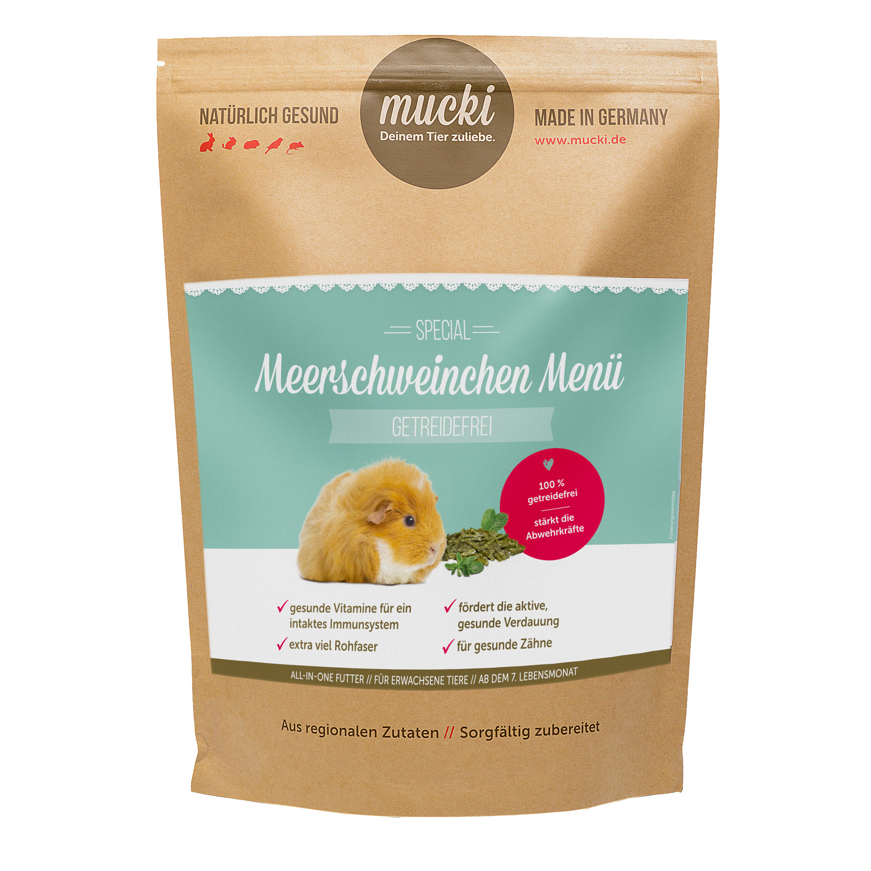 Mucki Meerschweinchen Menü getreidefrei 1kg
