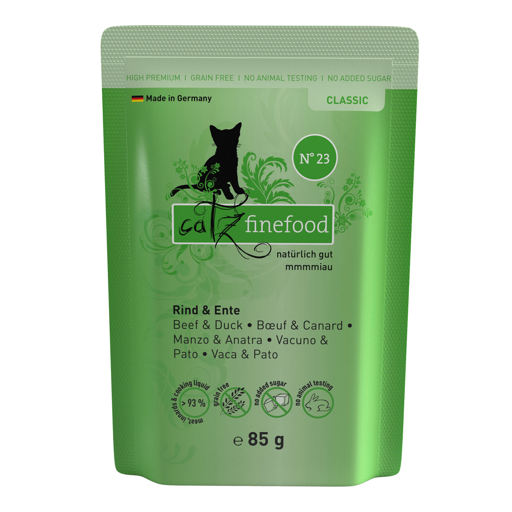 Catz Finefood No. 23 mit Rind & Ente, 85g