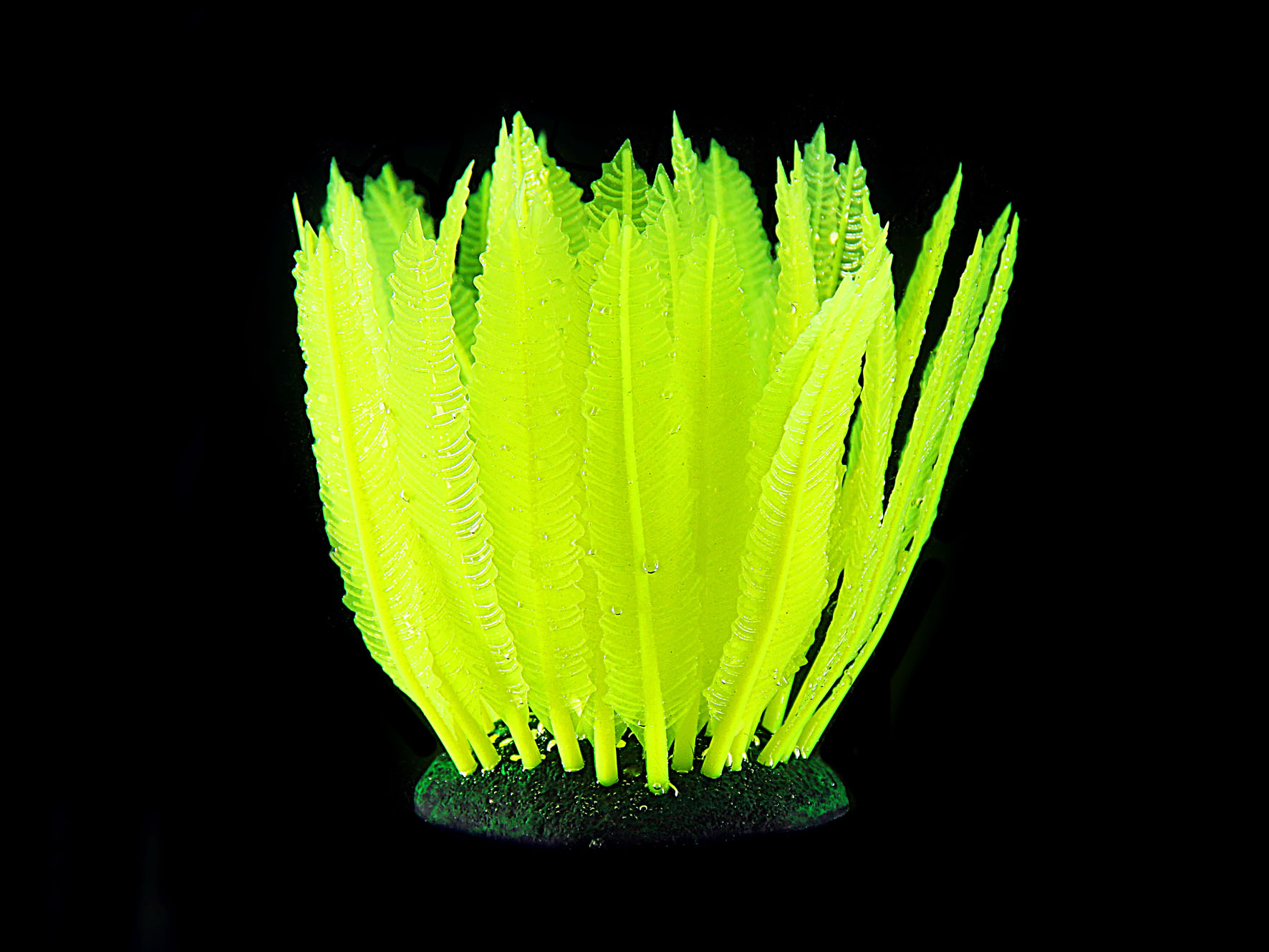 Amazonas Kunststoffpflanzen FLUO Farn, gelb