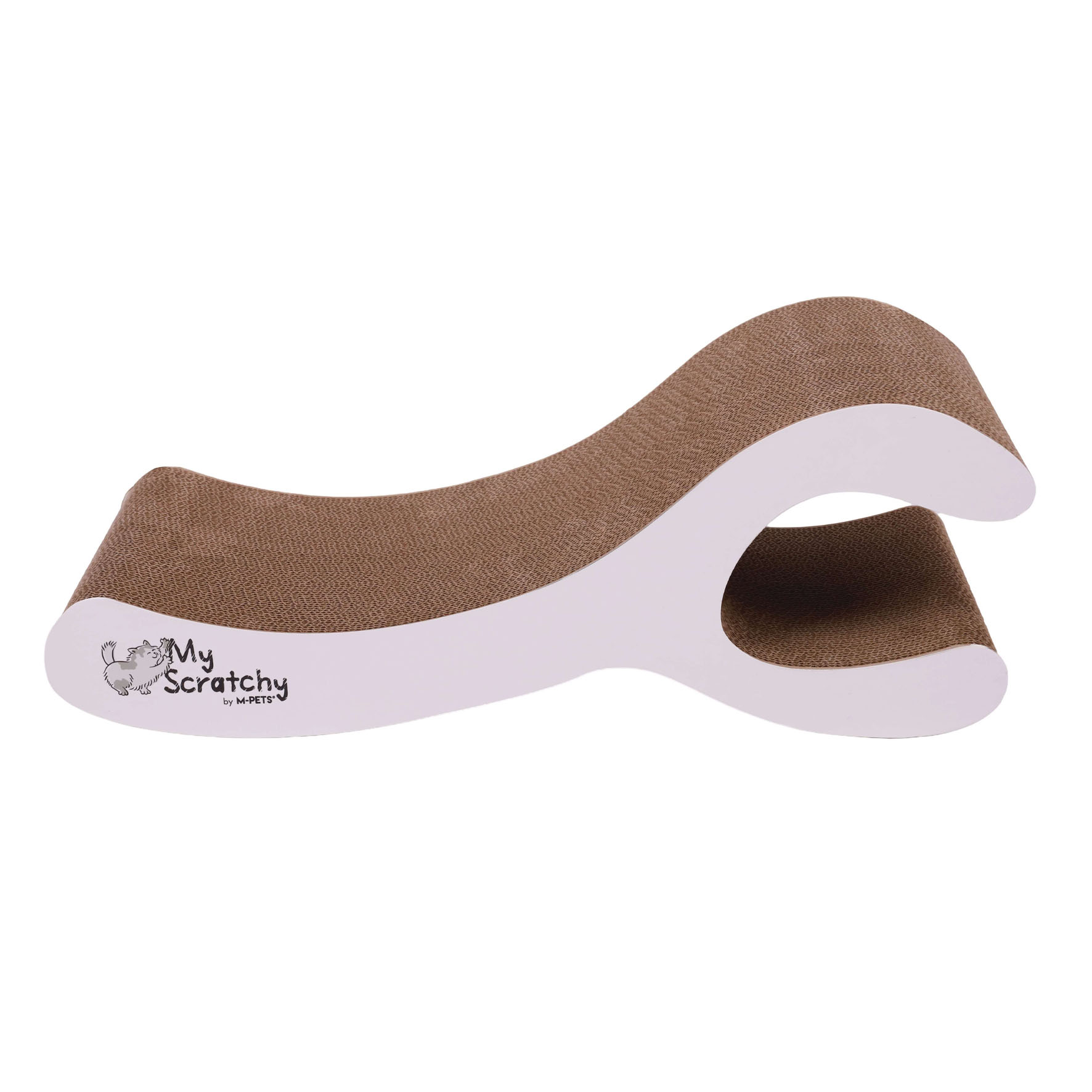 M-Pets Buffalo Kratzbrett, weiss, 50x20x19cm