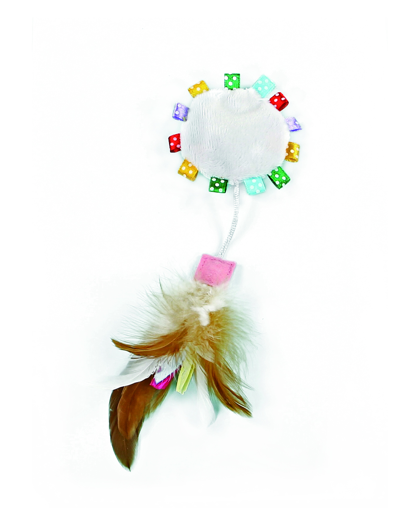 swisspet rotonde lumineuse en peluche, blanche