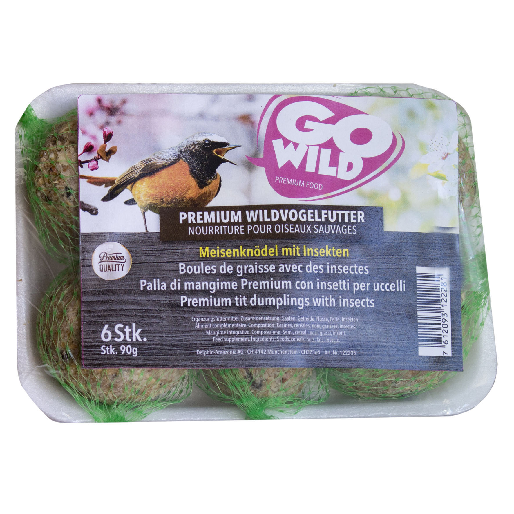 GOWILD Meisenknödel mit Insekten