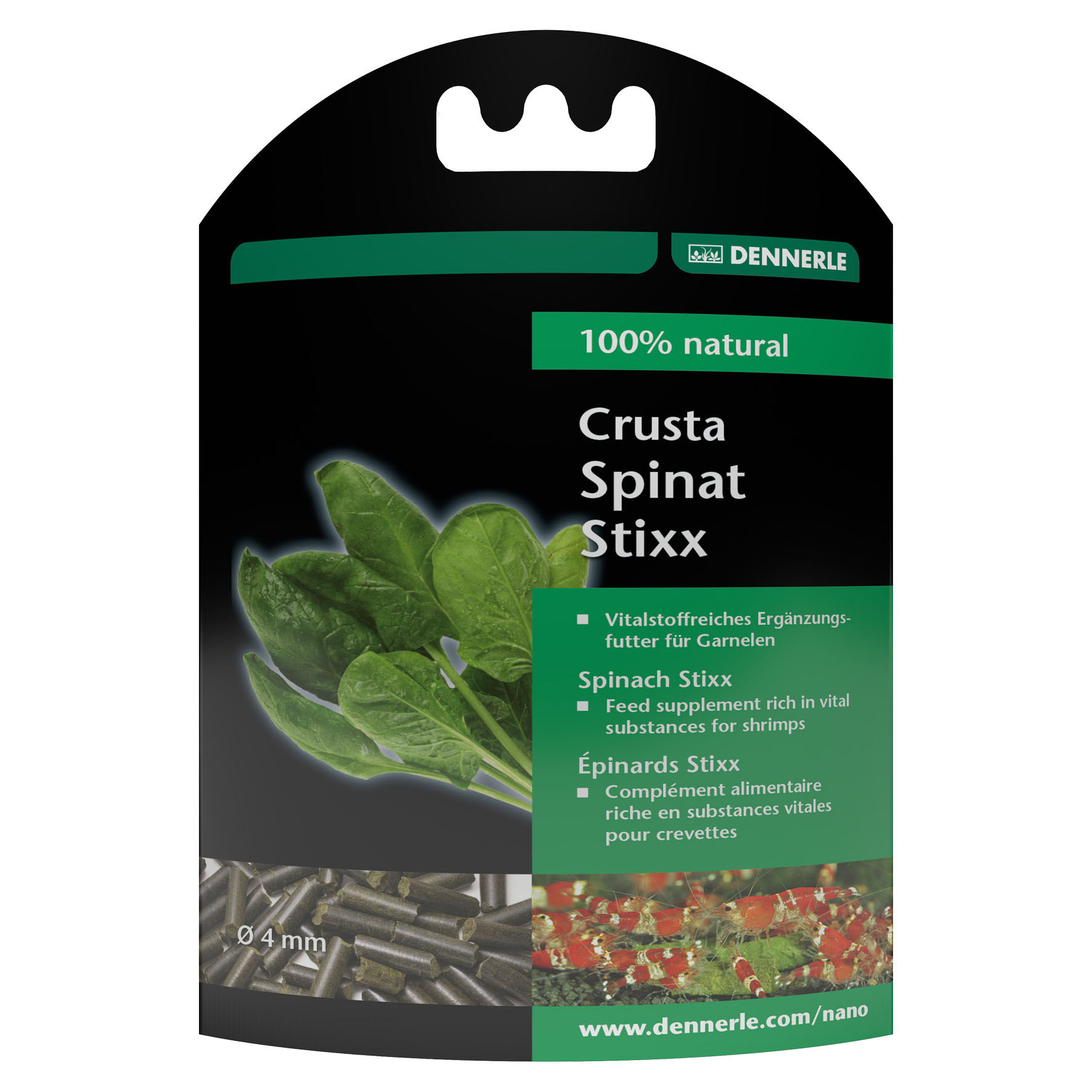 Dennerle Nano Crusta Spinat Stixx, 30g