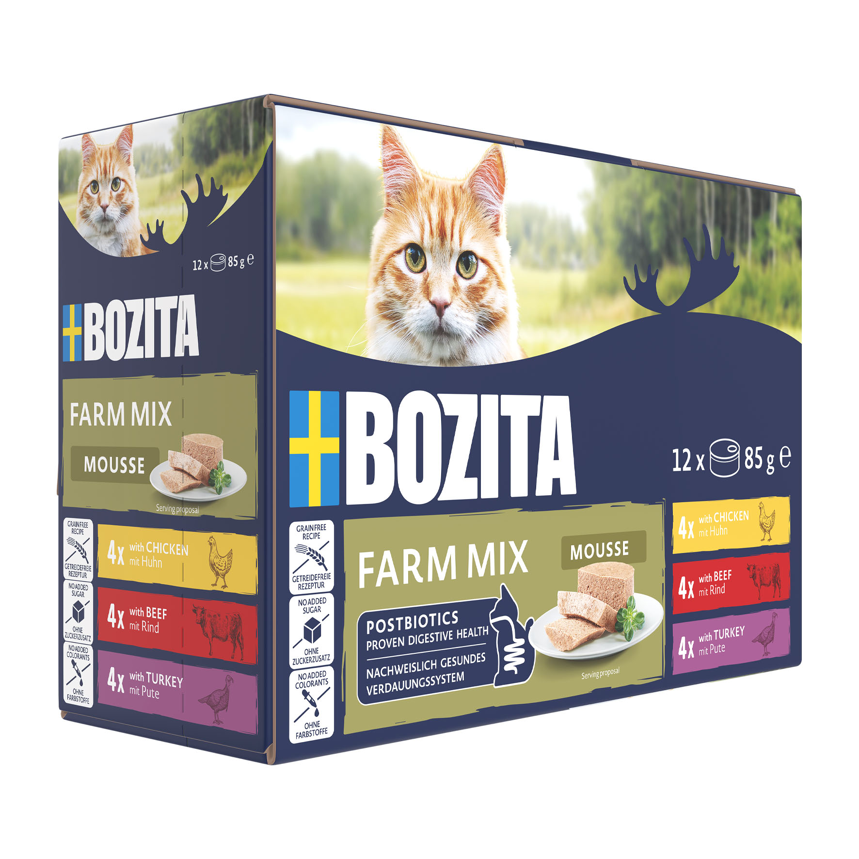 Bozita Mousse Mixed Farm, 12x85g