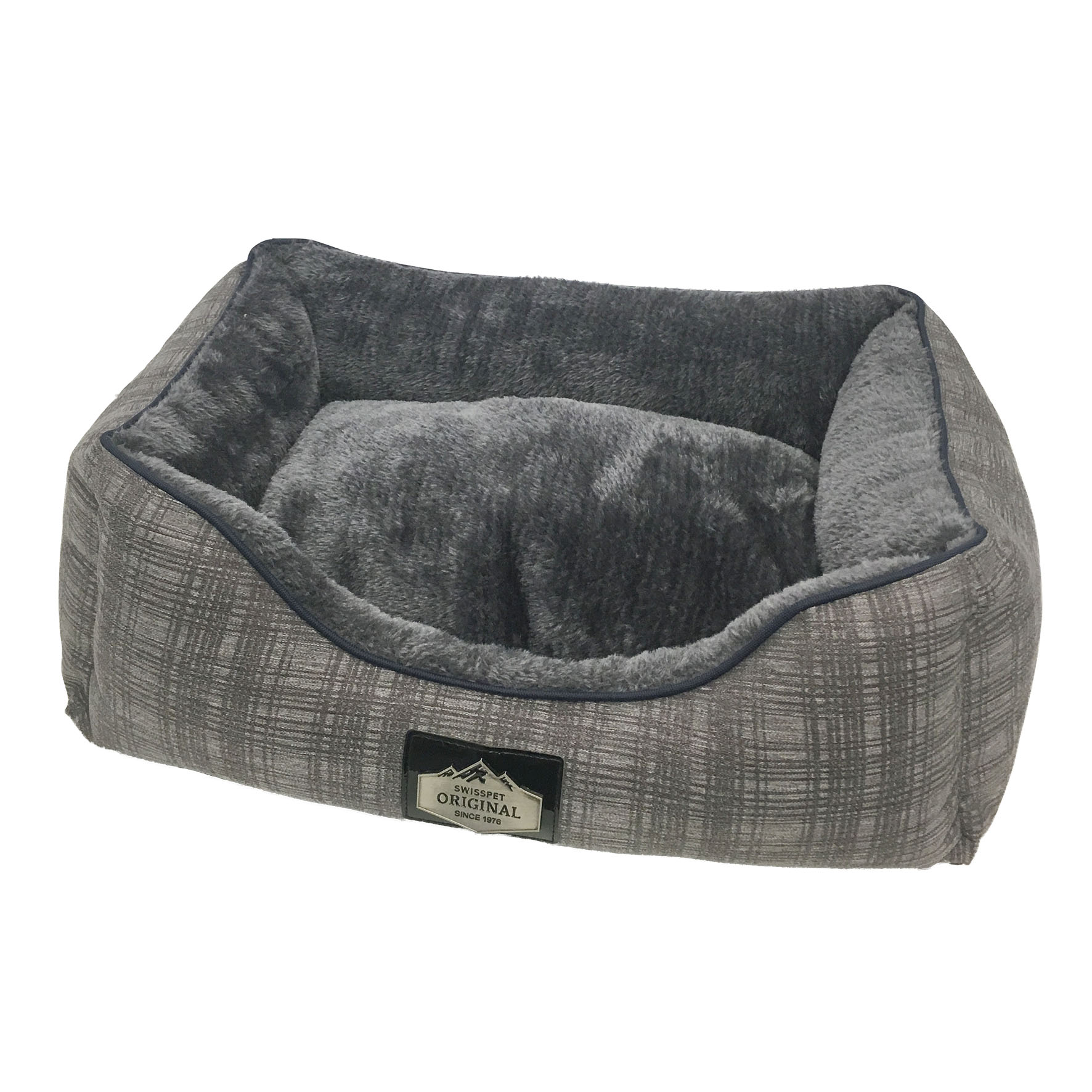 swisspet lit pour chien & chat Joy, gris-quadratique M=60x50x18cm