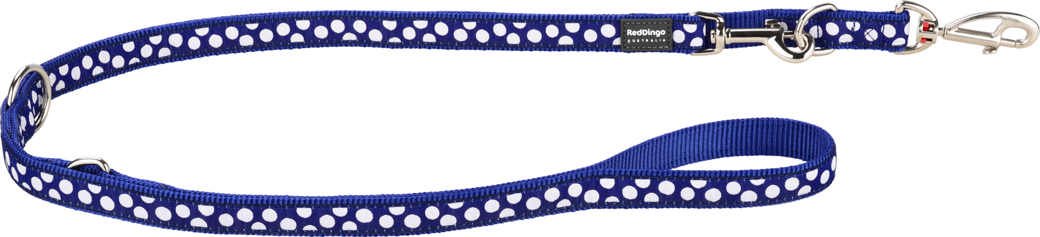 RedDingo Laisse Design White Spots on Navy, L: 25mm/200cm