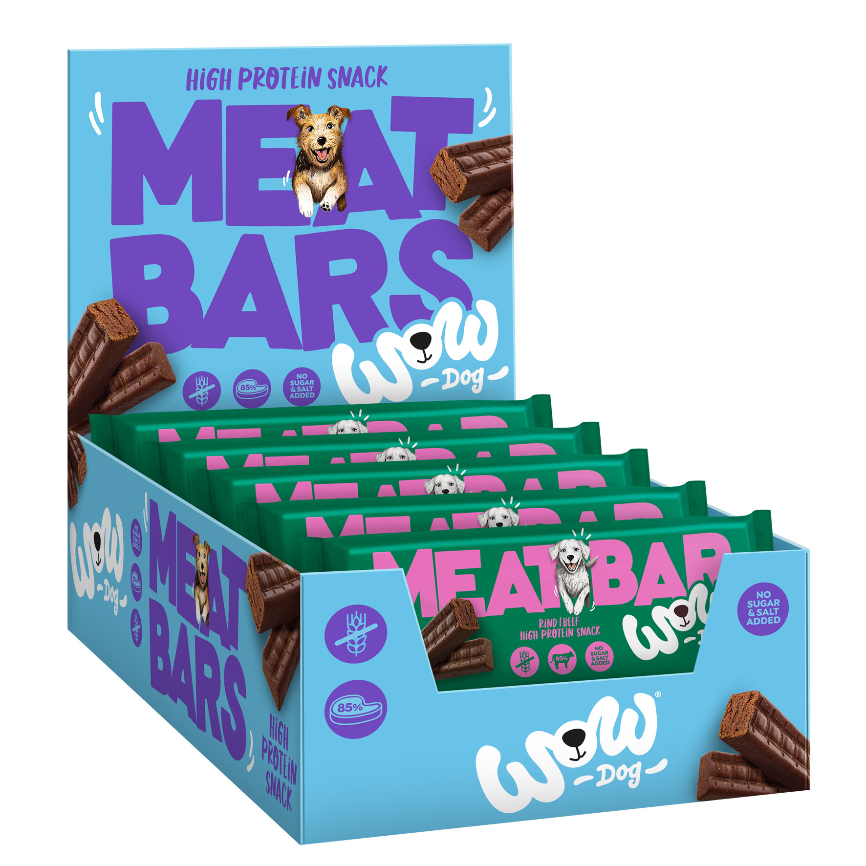 WOW DOG Meat Bar Rind, 40g