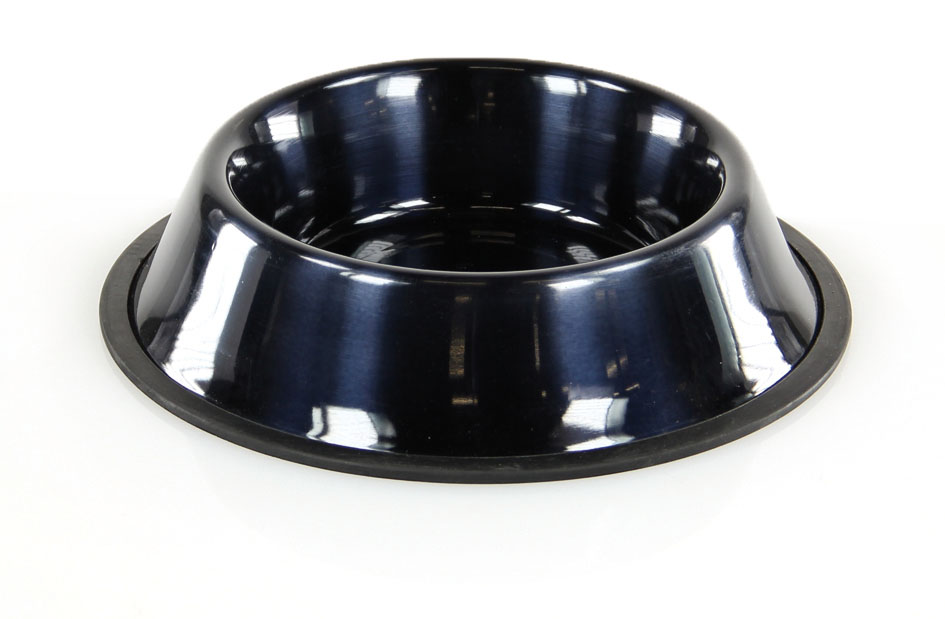 Edelstahlnapf Twillight, schwarz 0.45L