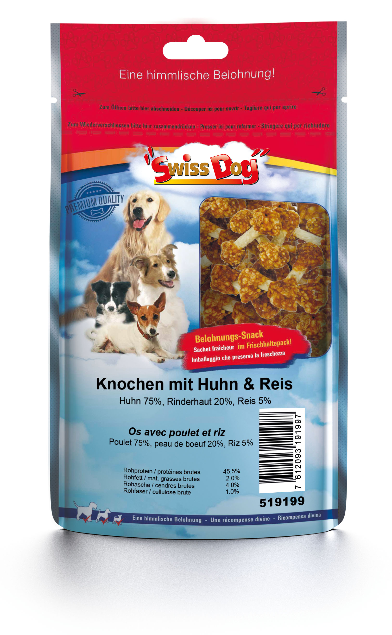 SwissDog os au poulet & riz