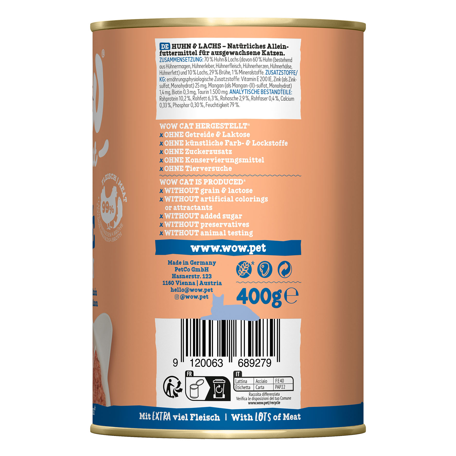 WOW Adult Huhn & Lachs, 400g