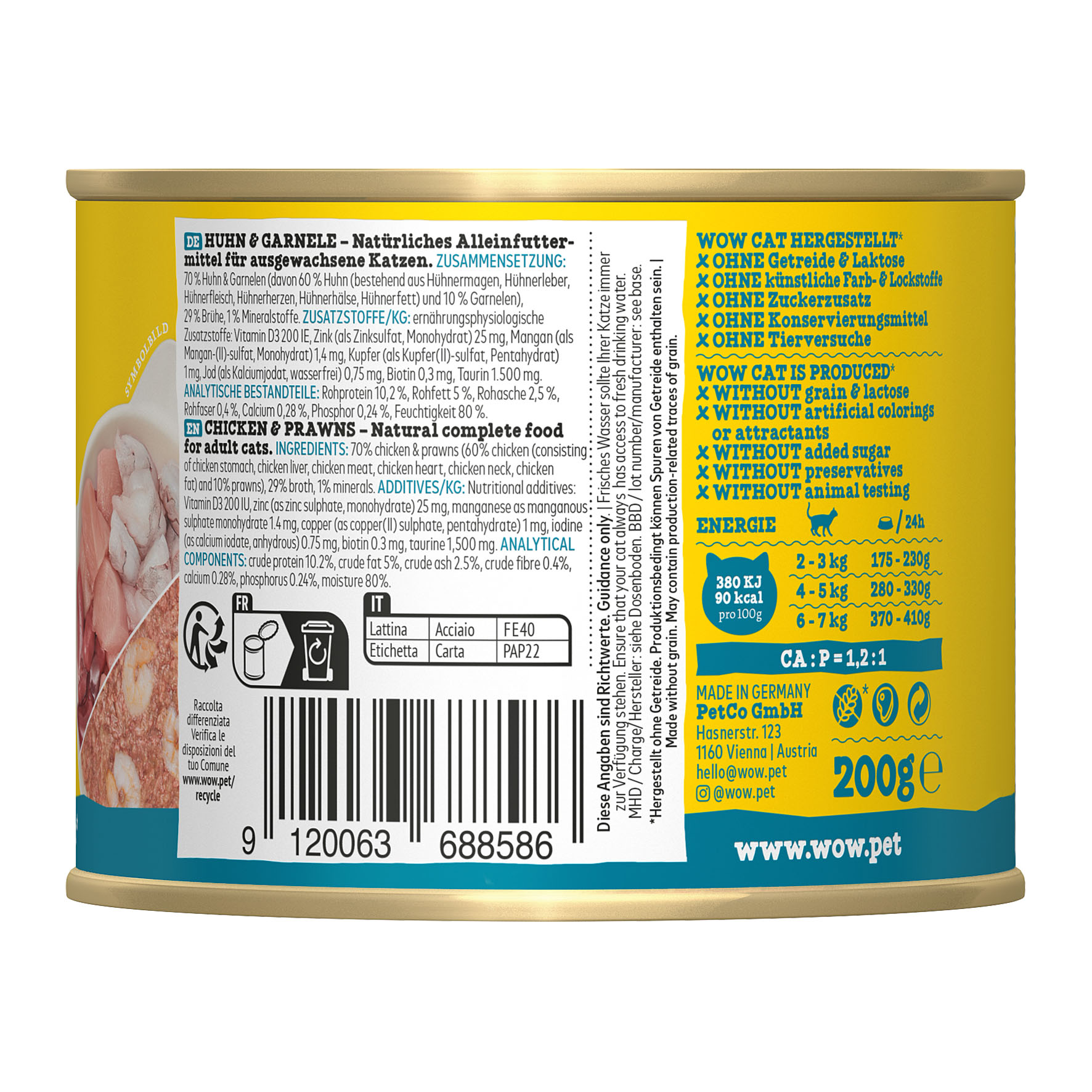 Adult, Paté, Poulet & Crevettes, 200g