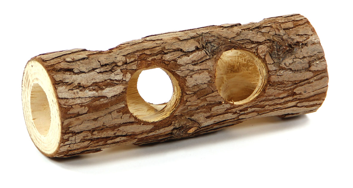 swisspet, tunnel à trous en bois L=20cm