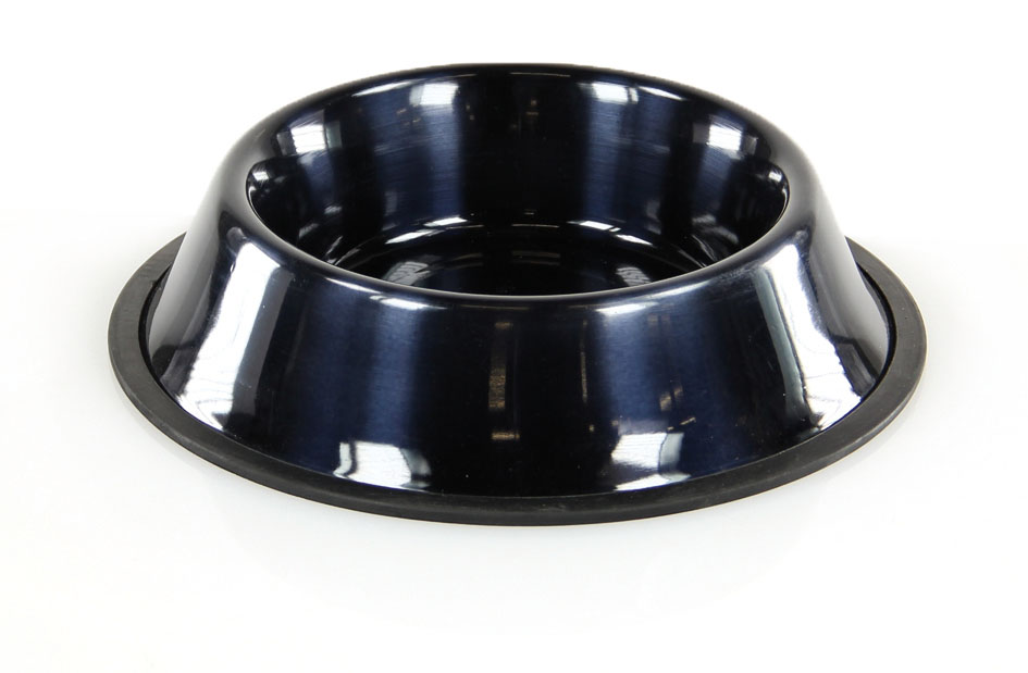 Edelstahlnapf Twillight, schwarz 0.25L