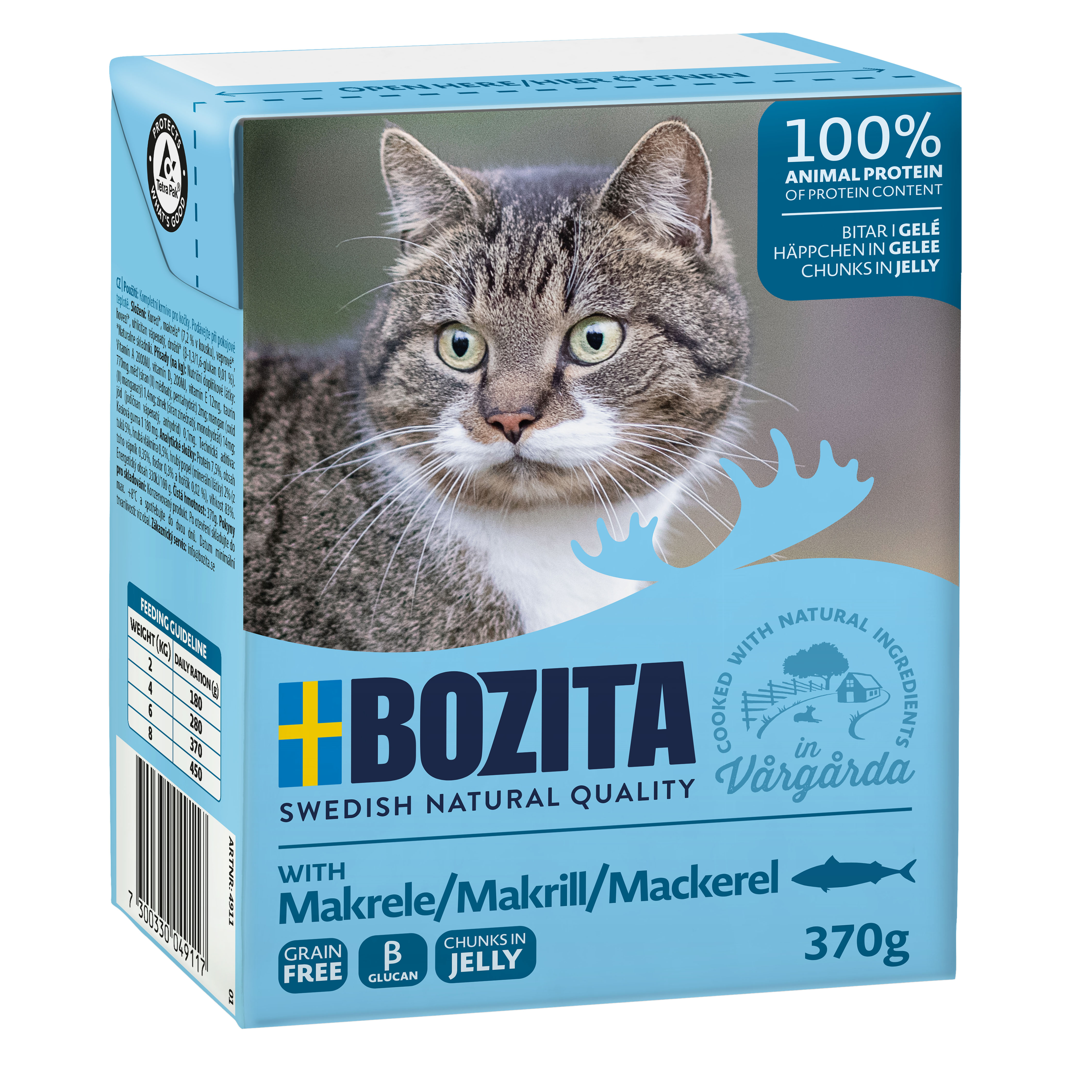 Bozita Häppchen in Gelee mit Makrele, 370g