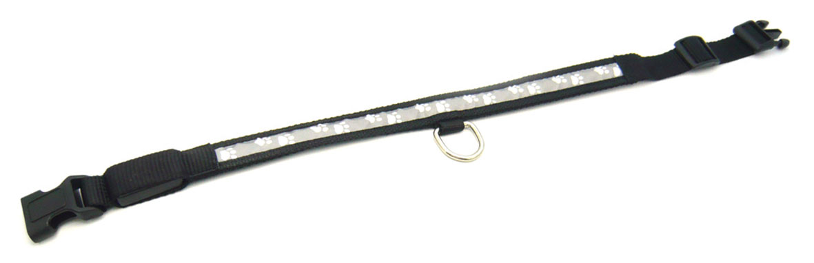 swisspet Hunde-Leuchthalsband und Hundeleine Pfötli